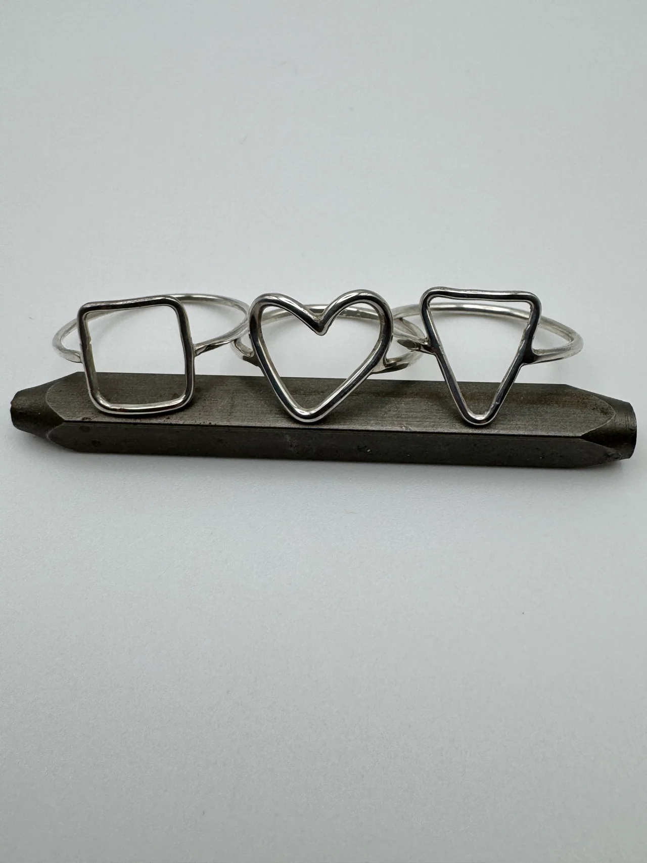 Shape Rings - Heart, Triangle, Square